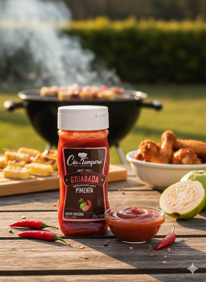 Molho Goiabada Defumada Com Pimenta 200ml - CIA DO TEMPERO